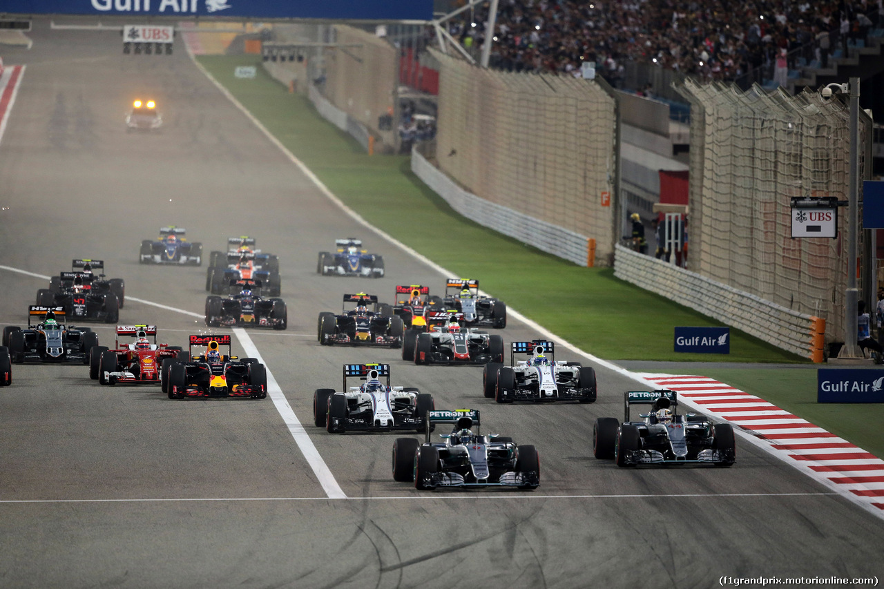 GP BAHRAIN, 03.04.2016 - Gara, Start of the race