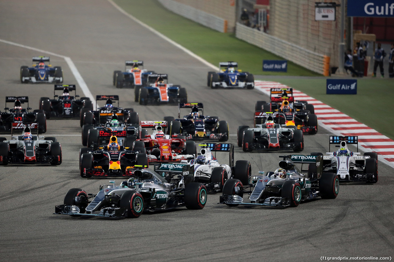 GP BAHRAIN, 03.04.2016 - Gara, Start of the race