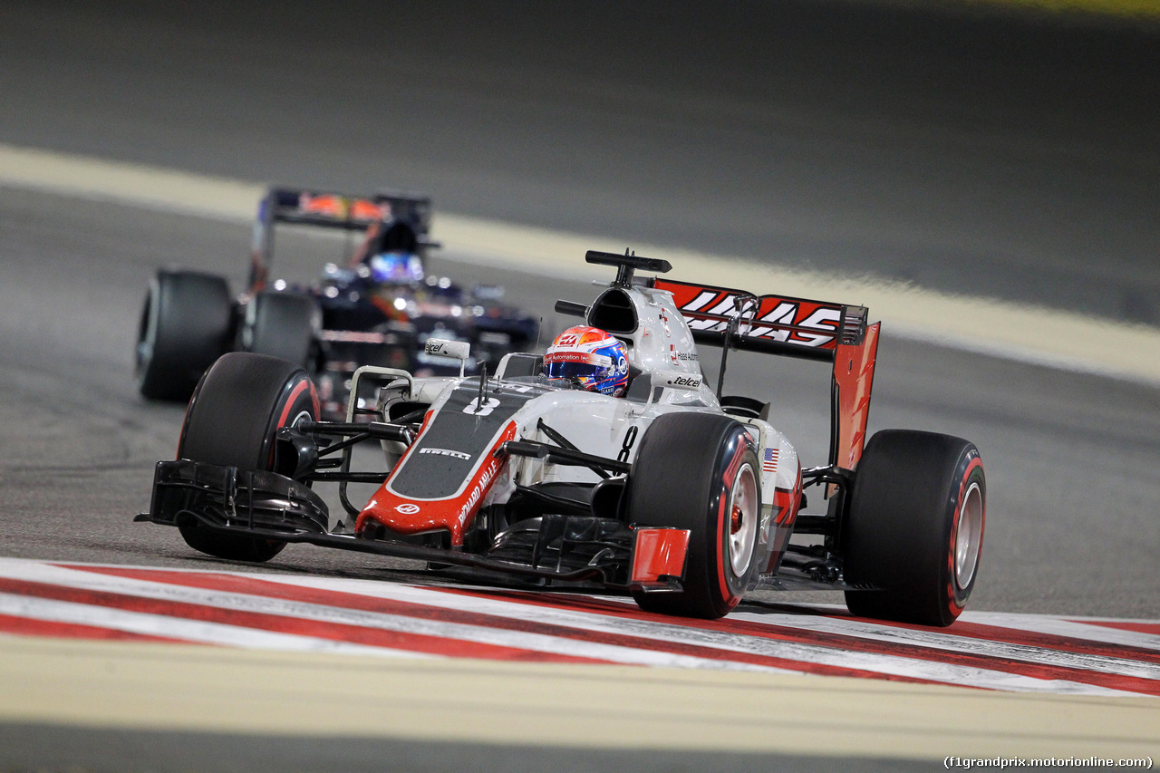 GP BAHRAIN, 03.04.2016 - Gara, Romain Grosjean (FRA) Haas F1 Team VF-16