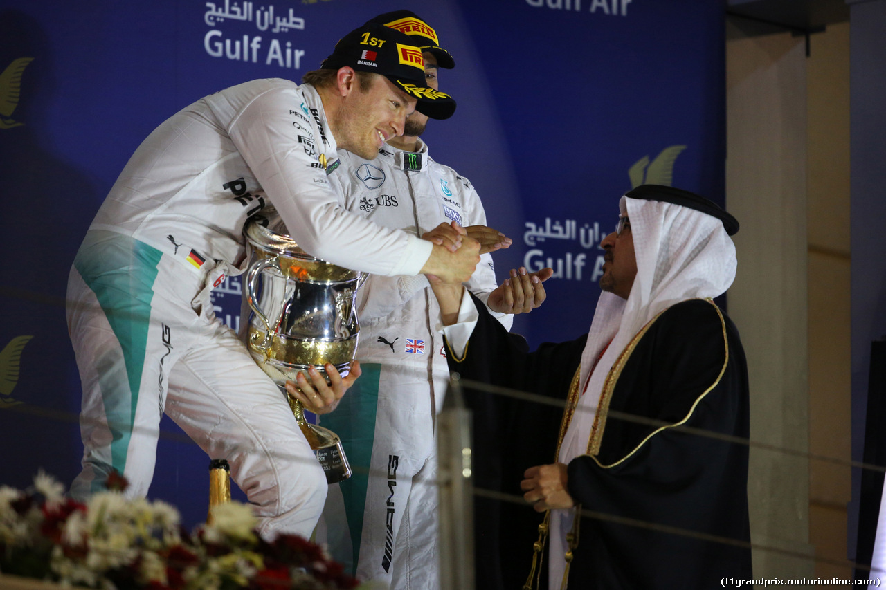 GP BAHRAIN, 03.04.2016 - Gara, Nico Rosberg (GER) Mercedes AMG F1 W07 Hybrid vincitore