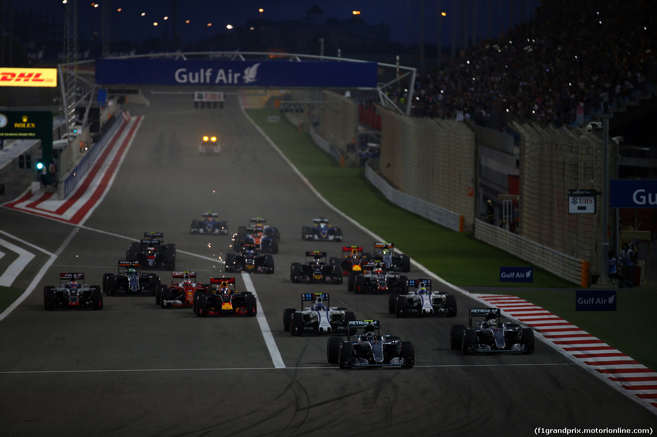 GP BAHRAIN, 03.04.2016 - Gara, Start of the race