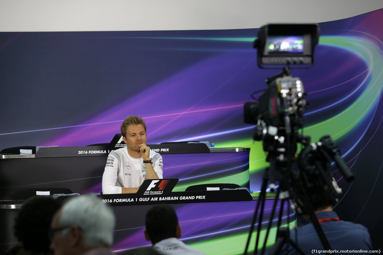 GP BAHRAIN, 31.03.2016 - Conferenza Stampa, Nico Rosberg (GER) Mercedes AMG F1 W07 Hybrid