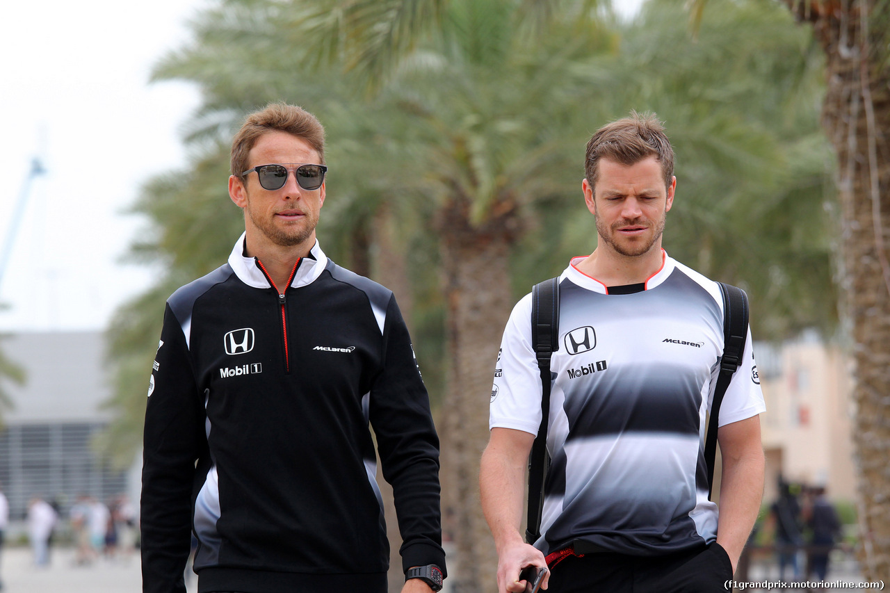 GP BAHRAIN, 31.03.2016 - Jenson Button (GBR)  McLaren Honda MP4-31