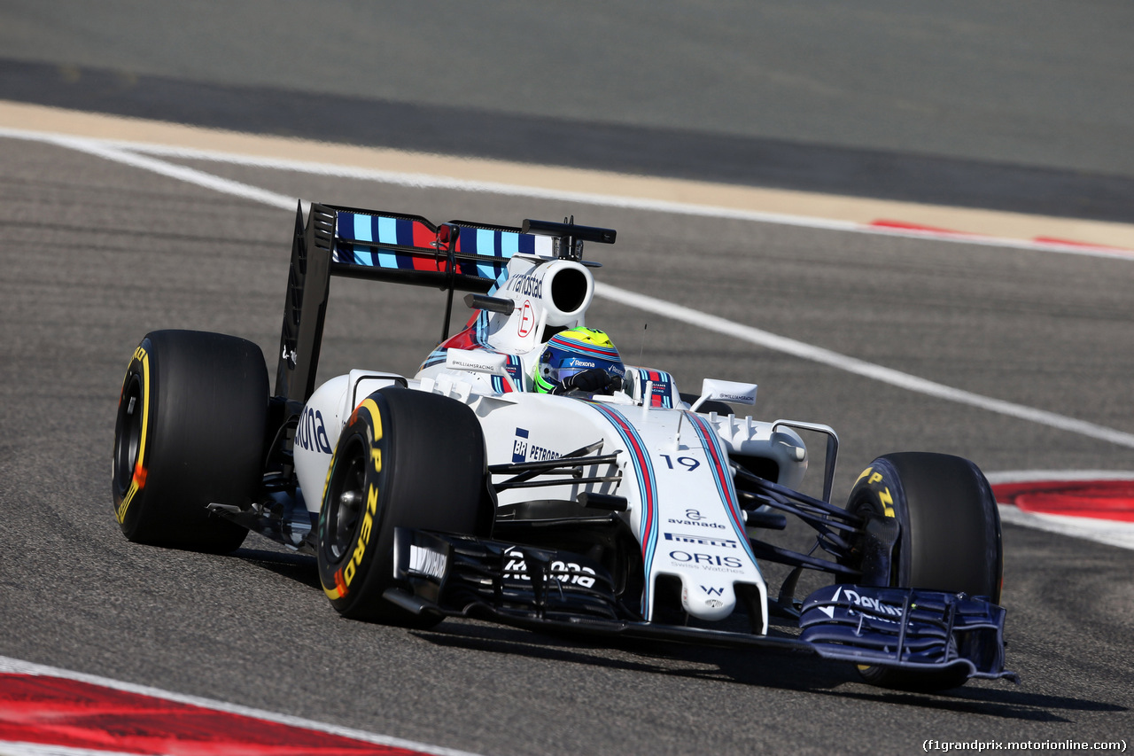 GP BAHRAIN, 02.04.2016 - Prove Libere 3, Felipe Massa (BRA) Williams FW38
