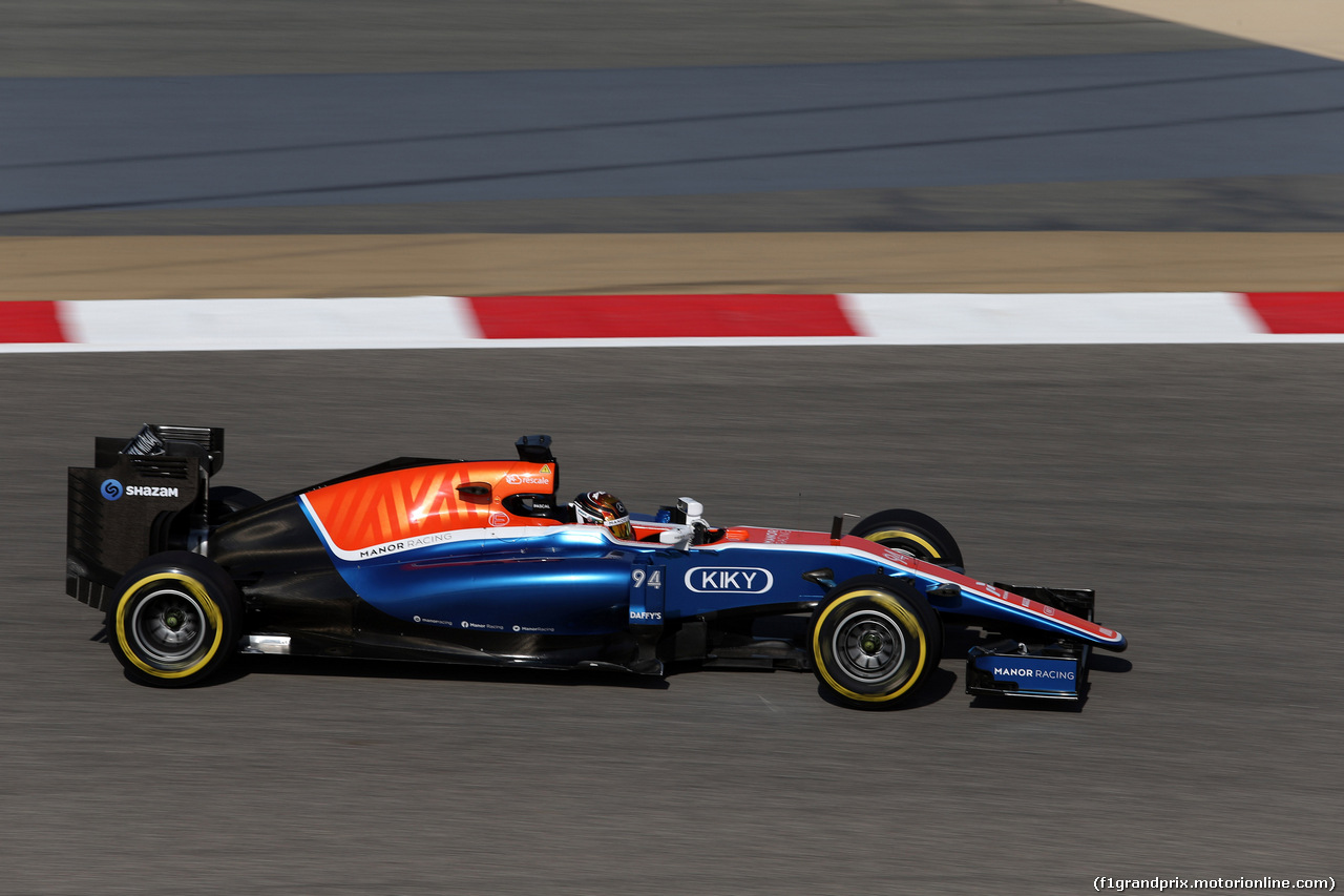 GP BAHRAIN, 02.04.2016 - Prove Libere 3, Pascal Wehrlein (GER) Manor Racing MRT05