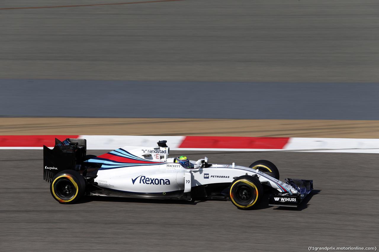 GP BAHRAIN, 02.04.2016 - Prove Libere 3, Felipe Massa (BRA) Williams FW38