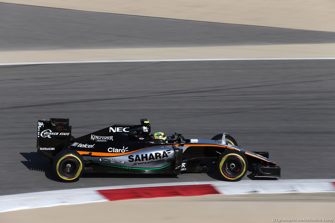 GP BAHRAIN, 02.04.2016 - Prove Libere 3, Sergio Perez (MEX) Sahara Force India F1 VJM09