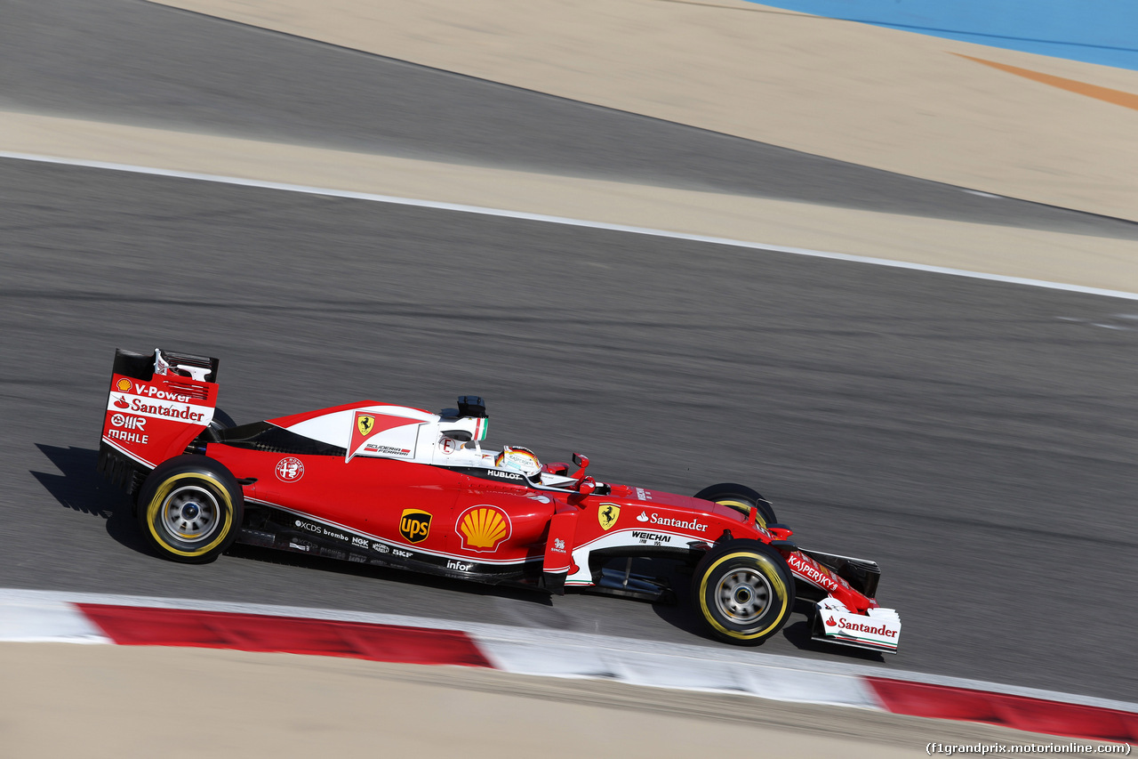 GP BAHRAIN, 02.04.2016 - Prove Libere 3, Sebastian Vettel (GER) Ferrari SF16-H