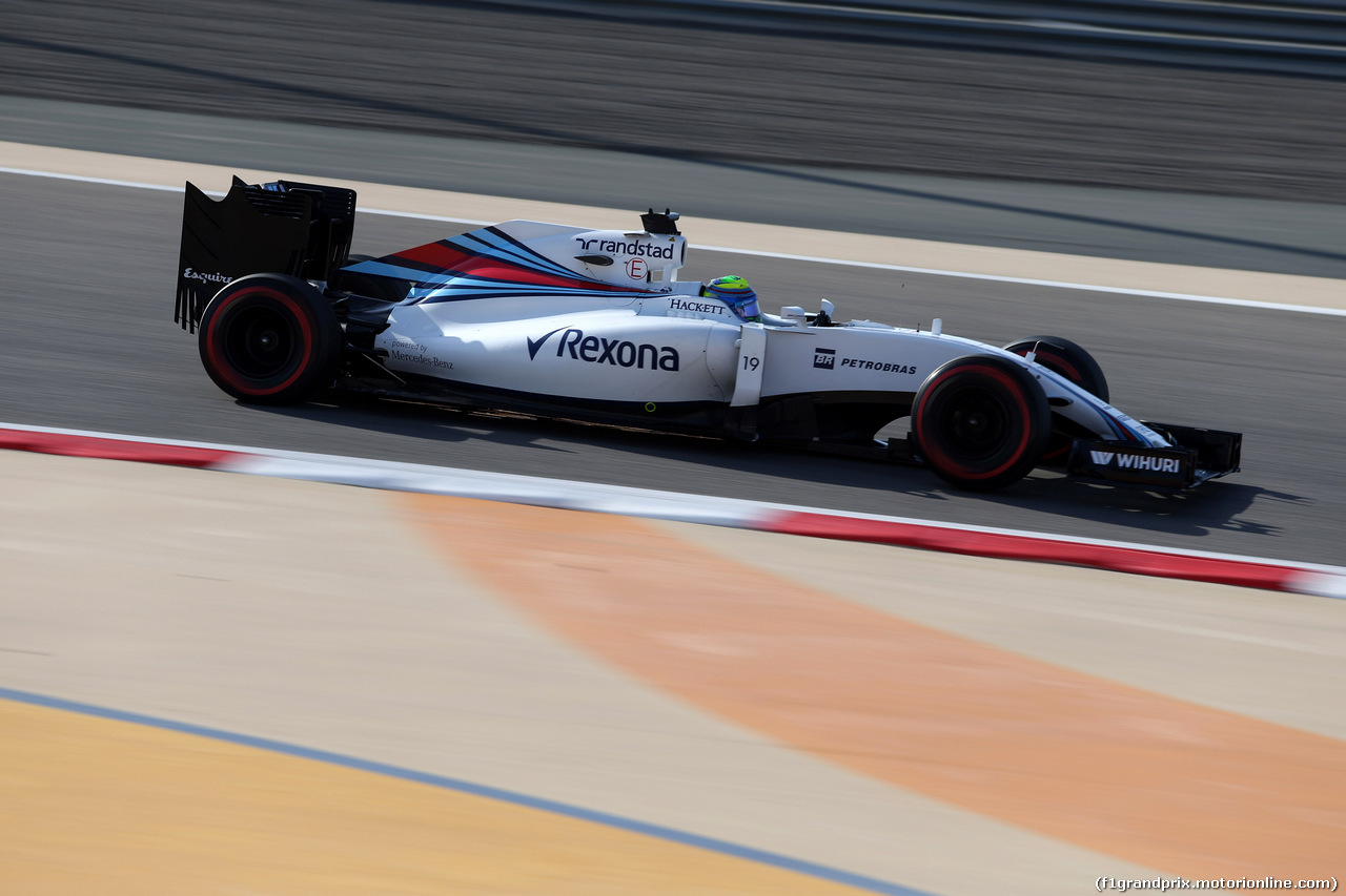 GP BAHRAIN, 02.04.2016 - Prove Libere 3, Felipe Massa (BRA) Williams FW38
