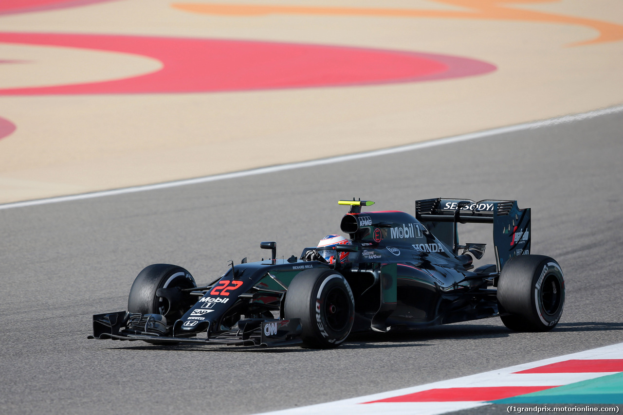 GP BAHRAIN, 02.04.2016 - Prove Libere 3, Jenson Button (GBR)  McLaren Honda MP4-31