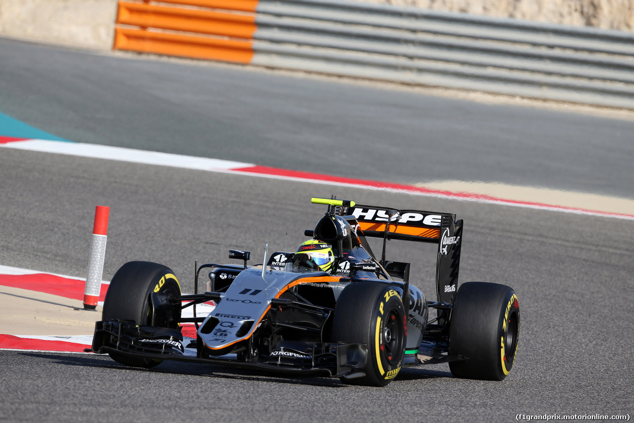GP BAHRAIN, 02.04.2016 - Prove Libere 3, Sergio Perez (MEX) Sahara Force India F1 VJM09