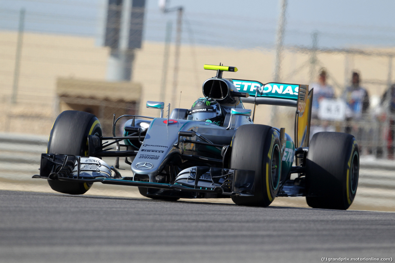 GP BAHRAIN, 02.04.2016 - Prove Libere 3, Nico Rosberg (GER) Mercedes AMG F1 W07 Hybrid
