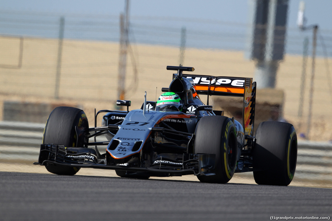 GP BAHRAIN, 02.04.2016 - Prove Libere 3, Nico Hulkenberg (GER) Sahara Force India F1 VJM09
