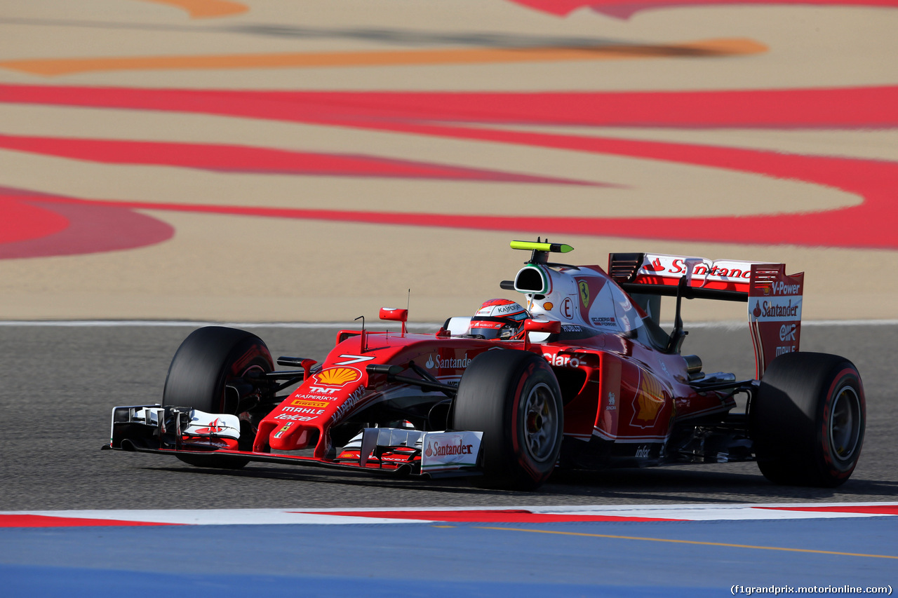 GP BAHRAIN, 02.04.2016 - Prove Libere 3, Kimi Raikkonen (FIN) Ferrari SF16-H