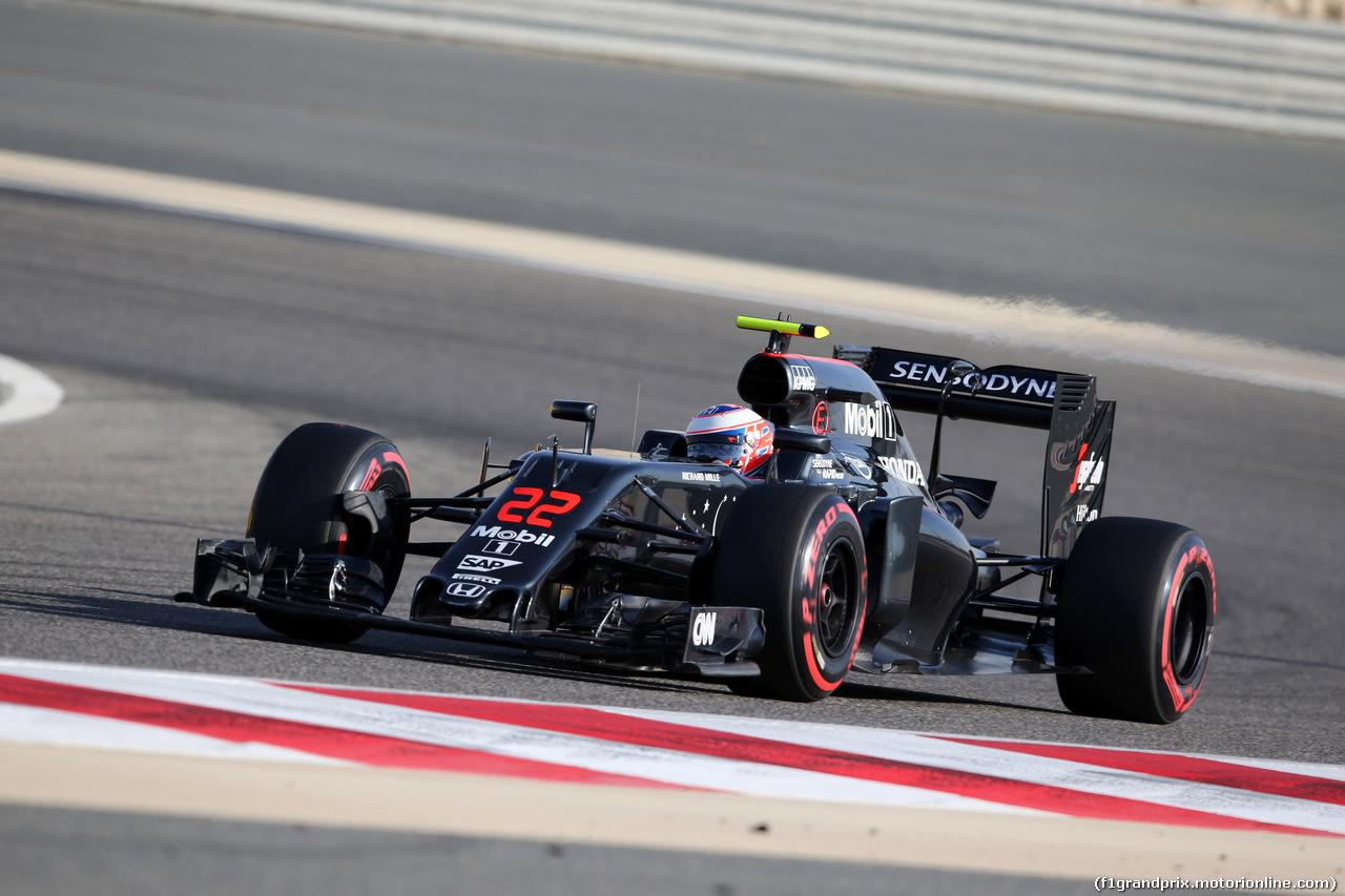 GP BAHRAIN, 02.04.2016 - Prove Libere 3, Jenson Button (GBR)  McLaren Honda MP4-31
