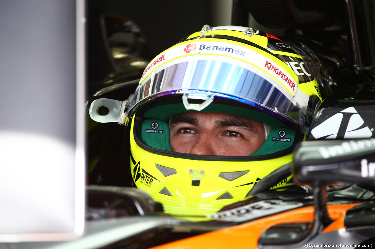 GP BAHRAIN, 02.04.2016 - Prove Libere 3, Sergio Perez (MEX) Sahara Force India F1 VJM09