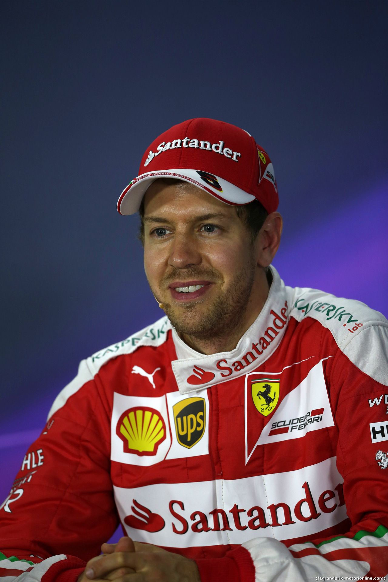 GP BAHRAIN, 02.04.2016 - Qualifiche, Conferenza Stampa, Sebastian Vettel (GER) Ferrari SF16-H