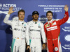 GP BAHRAIN, 02.04.2016 - Qualifiche, Lewis Hamilton (GBR) Mercedes AMG F1 W07 Hybrid pole position, secondo Nico Rosberg (GER) Mercedes AMG F1 W07 Hybrid e terzo Sebastian Vettel (GER) Ferrari SF16-H