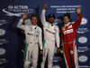 GP BAHRAIN, 02.04.2016 - Qualifiche, Lewis Hamilton (GBR) Mercedes AMG F1 W07 Hybrid pole position, secondo Nico Rosberg (GER) Mercedes AMG F1 W07 Hybrid AND terzo Sebastian Vettel (GER) Ferrari SF16-H