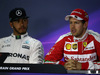 GP BAHRAIN, 02.04.2016 - Qualifiche, Conferenza Stampa, Lewis Hamilton (GBR) Mercedes AMG F1 W07 Hybrid e Sebastian Vettel (GER) Ferrari SF16-H