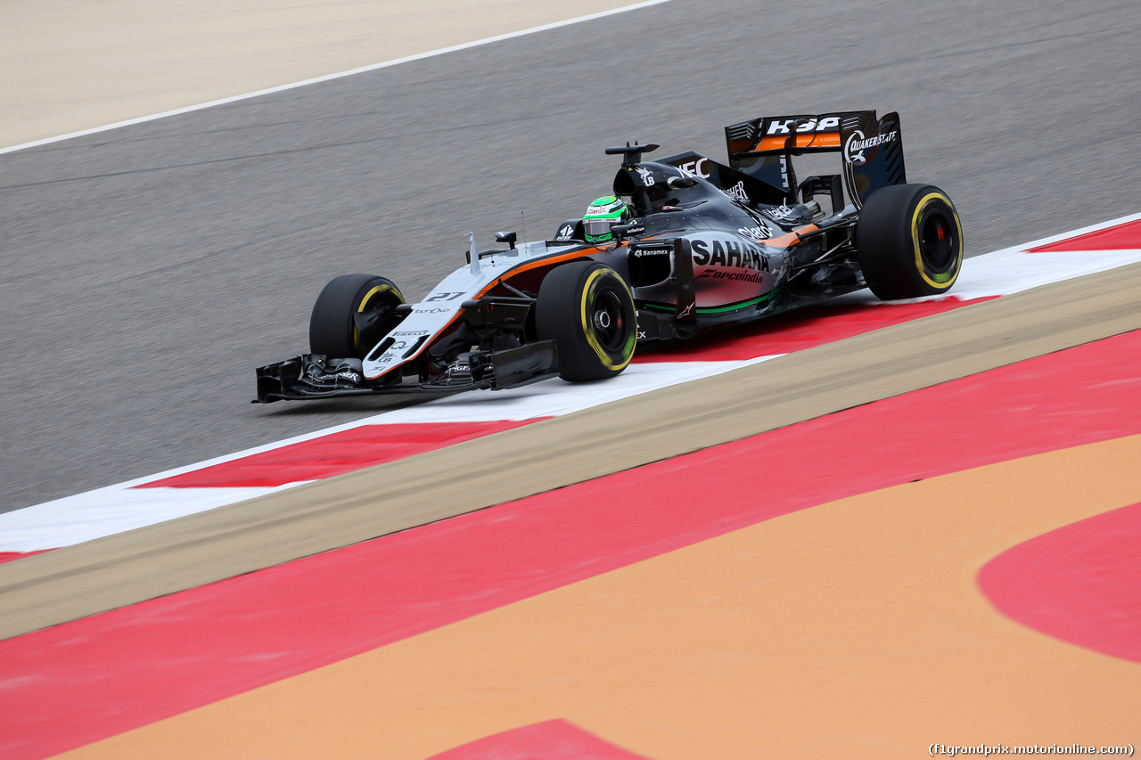 GP BAHRAIN, 01.04.2016 - Prove Libere 1, Nico Hulkenberg (GER) Sahara Force India F1 VJM09