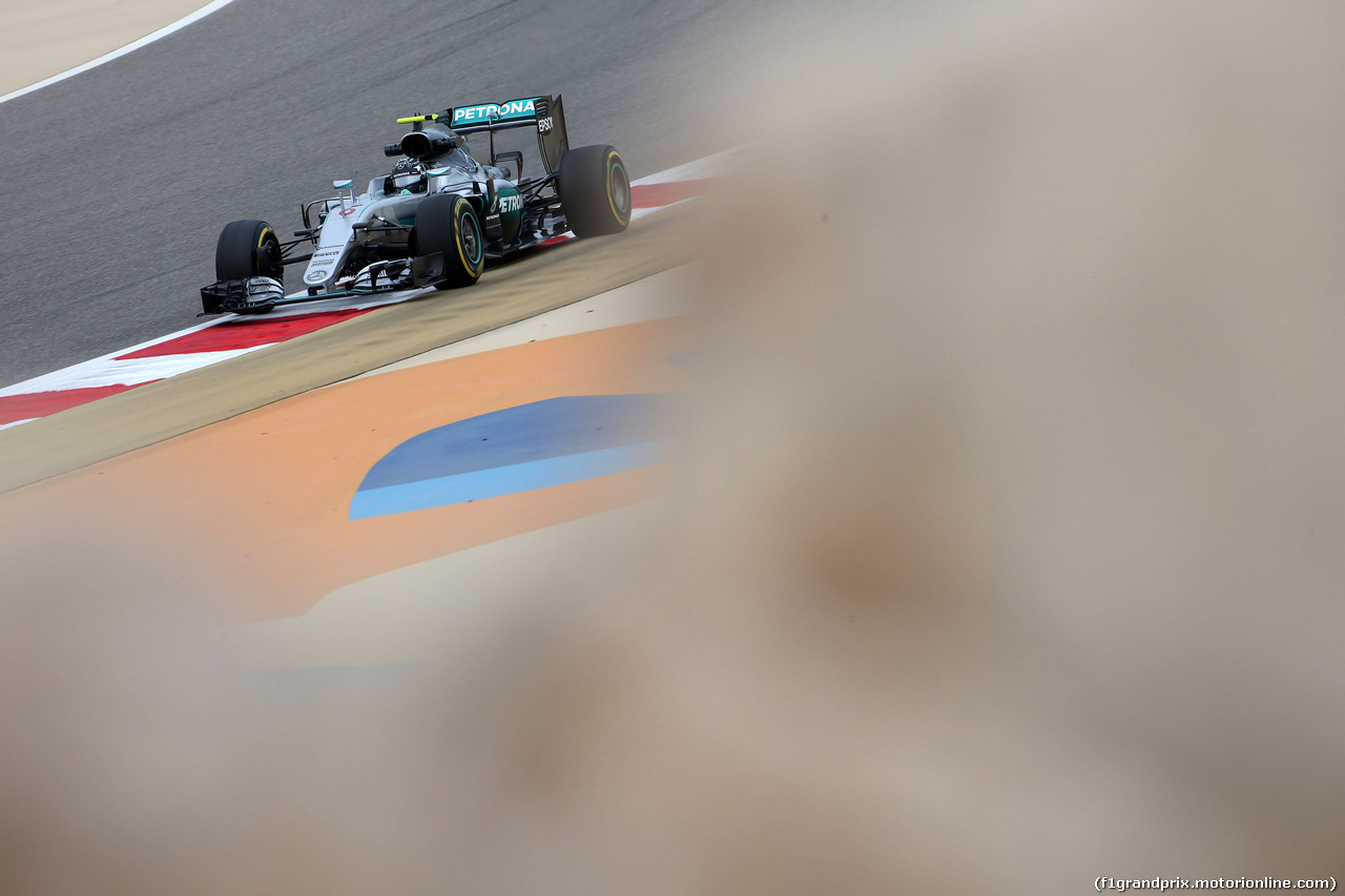 GP BAHRAIN, 01.04.2016 - Prove Libere 1, Nico Rosberg (GER) Mercedes AMG F1 W07 Hybrid