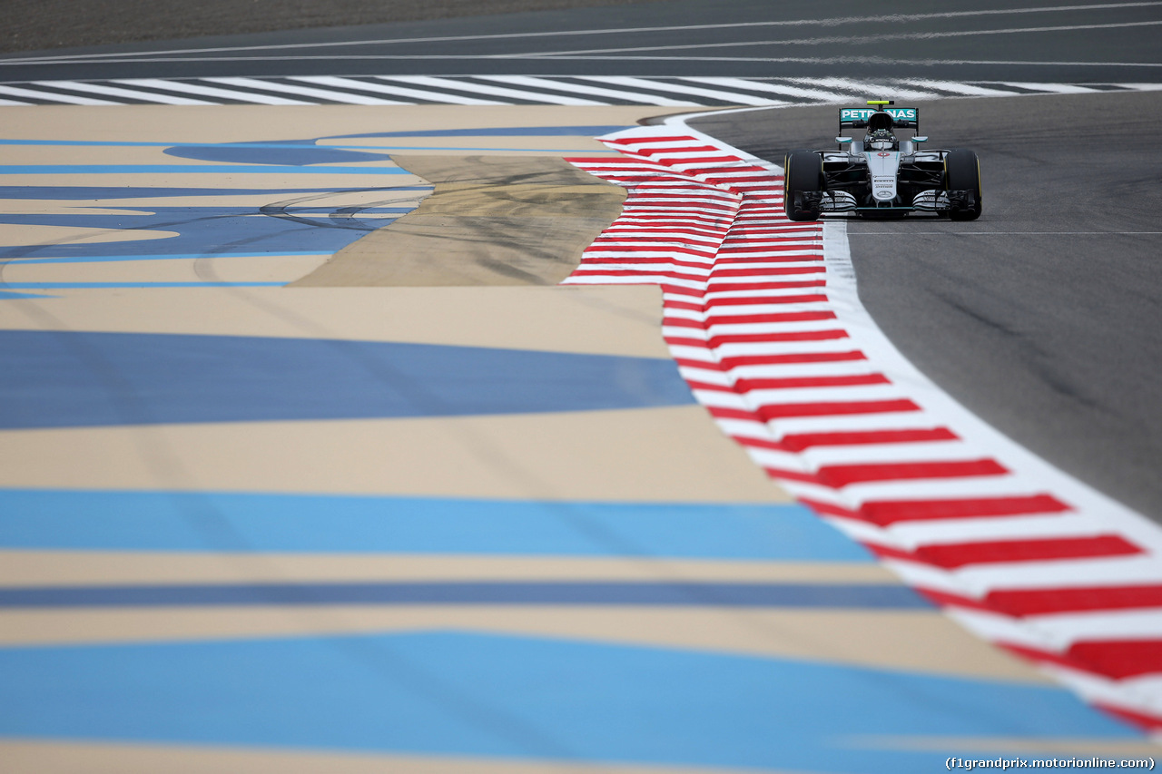 GP BAHRAIN, 01.04.2016 - Prove Libere 1, Nico Rosberg (GER) Mercedes AMG F1 W07 Hybrid