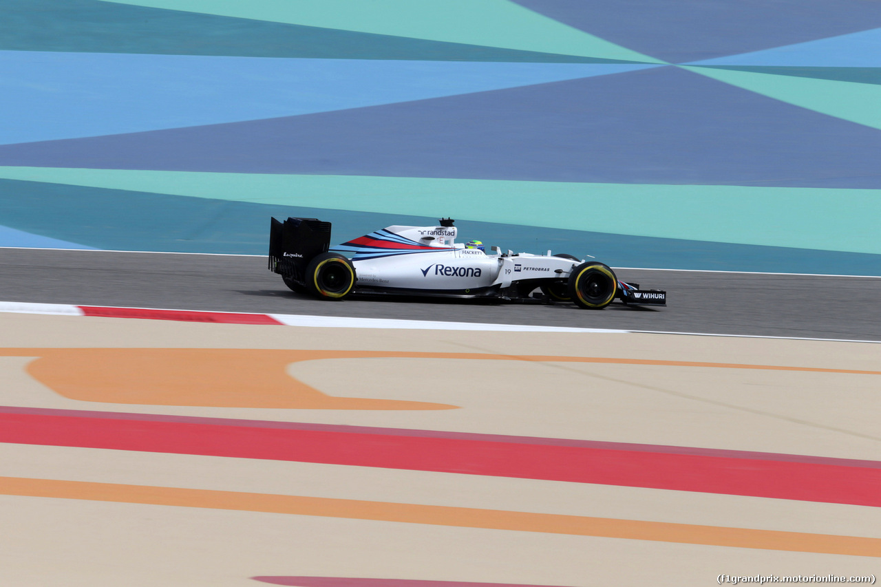 GP BAHRAIN, 01.04.2016 - Prove Libere 1, Felipe Massa (BRA) Williams FW38