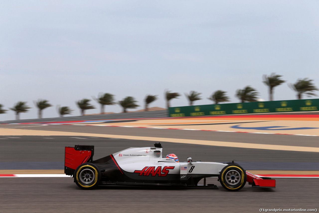 GP BAHRAIN, 01.04.2016 - Prove Libere 1, Romain Grosjean (FRA) Haas F1 Team VF-16