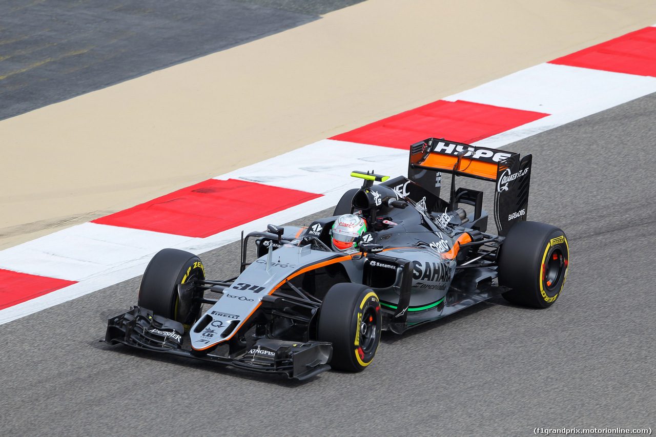 GP BAHRAIN, 01.04.2016 - Prove Libere 1, Alfonso Celis Jr (MEX) Test Driver, Sahara Force India F1 VJM09