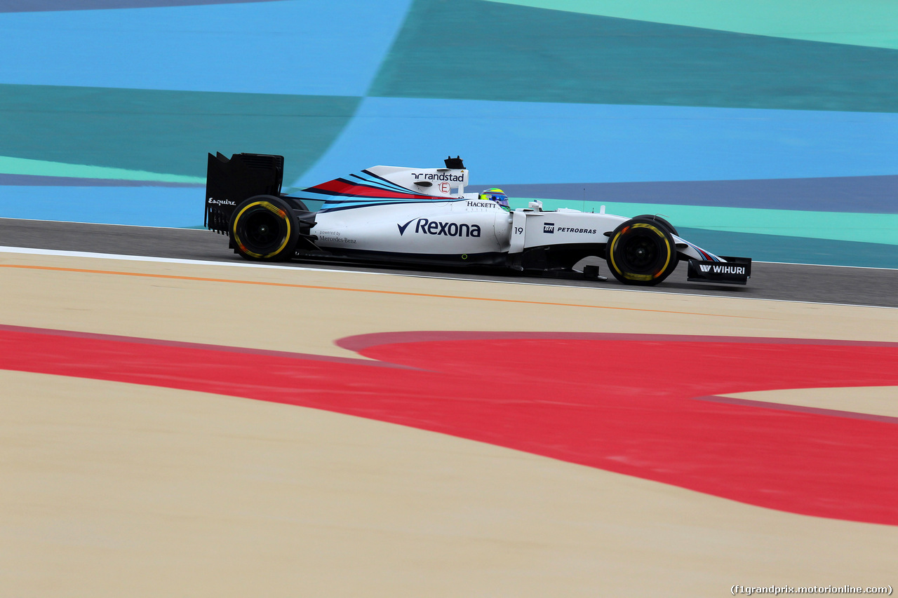 GP BAHRAIN, 01.04.2016 - Prove Libere 1, Felipe Massa (BRA) Williams FW38