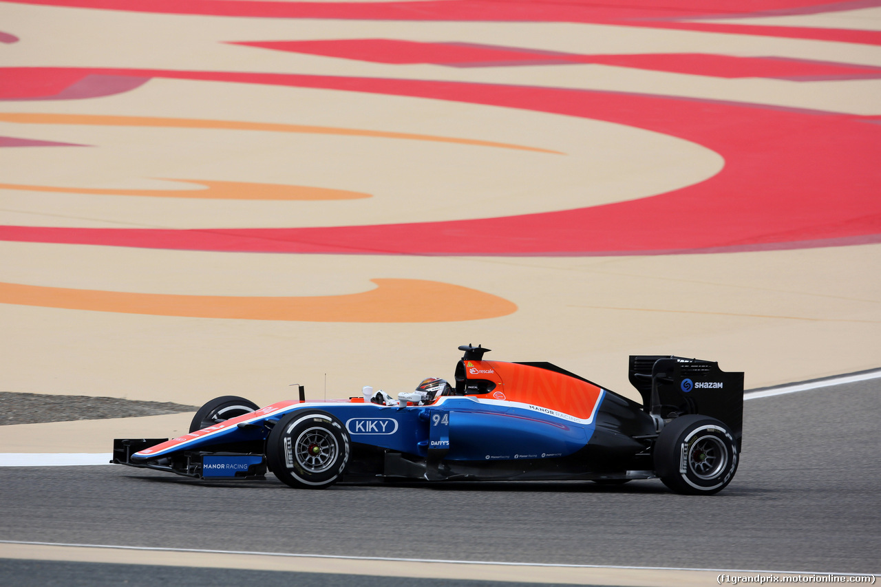 GP BAHRAIN, 01.04.2016 - Prove Libere 1, Pascal Wehrlein (GER) Manor Racing MRT05