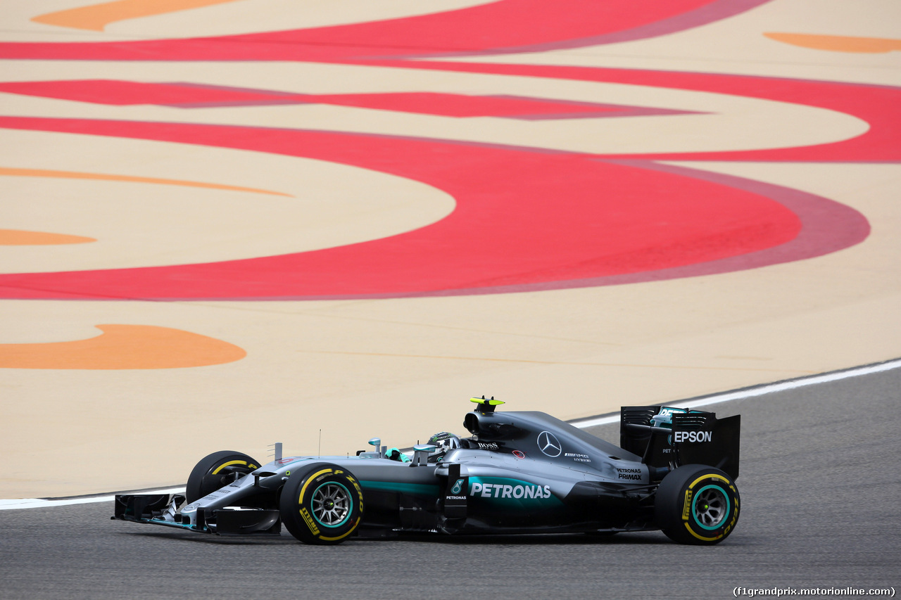 GP BAHRAIN, 01.04.2016 - Prove Libere 1, Nico Rosberg (GER) Mercedes AMG F1 W07 Hybrid