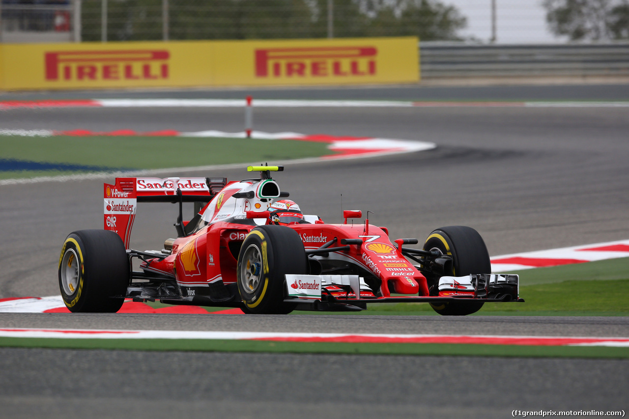 GP BAHRAIN, 01.04.2016 - Prove Libere 1, Kimi Raikkonen (FIN) Ferrari SF16-H