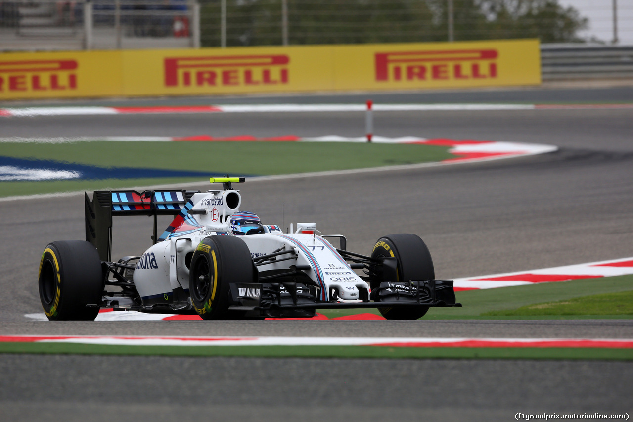 GP BAHRAIN, 01.04.2016 - Prove Libere 1, Valtteri Bottas (FIN) Williams FW38
