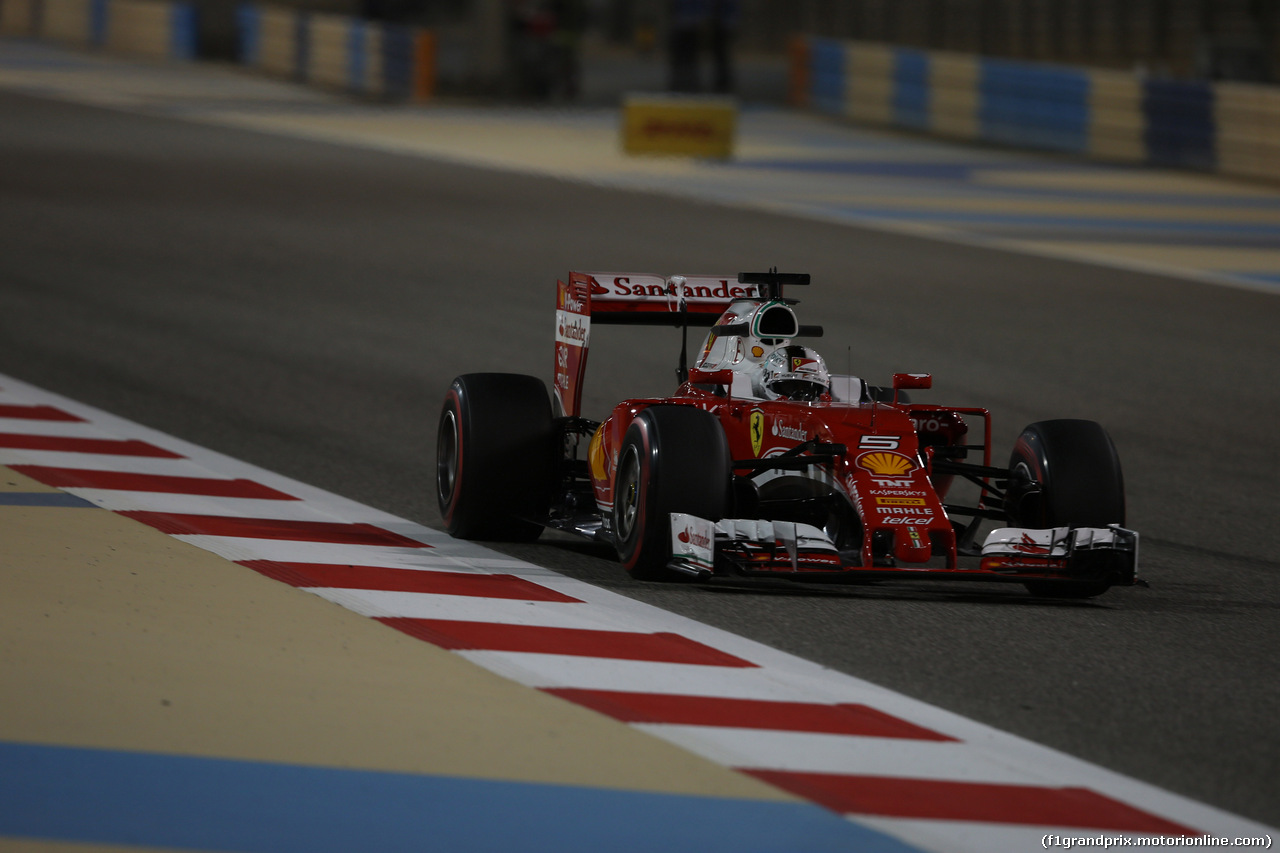 GP BAHRAIN, 01.04.2016 - Prove Libere 2, Sebastian Vettel (GER) Ferrari SF16-H