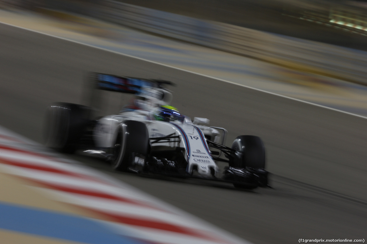 GP BAHRAIN, 01.04.2016 - Prove Libere 2, Felipe Massa (BRA) Williams FW38