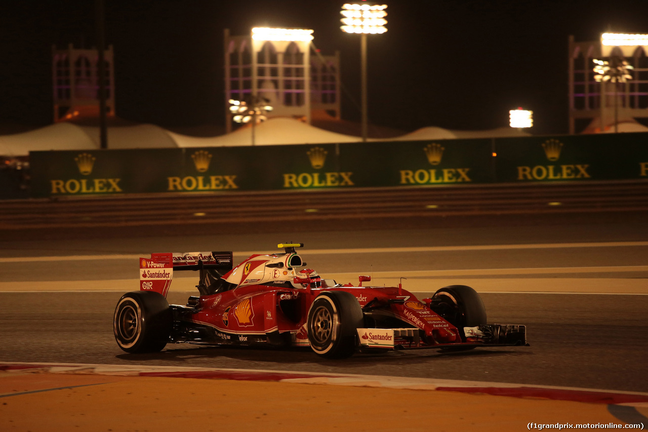 GP BAHRAIN, 01.04.2016 - Prove Libere 2, Kimi Raikkonen (FIN) Ferrari SF16-H