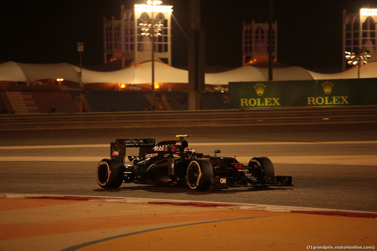 GP BAHRAIN, 01.04.2016 - Prove Libere 2, Jenson Button (GBR)  McLaren Honda MP4-31