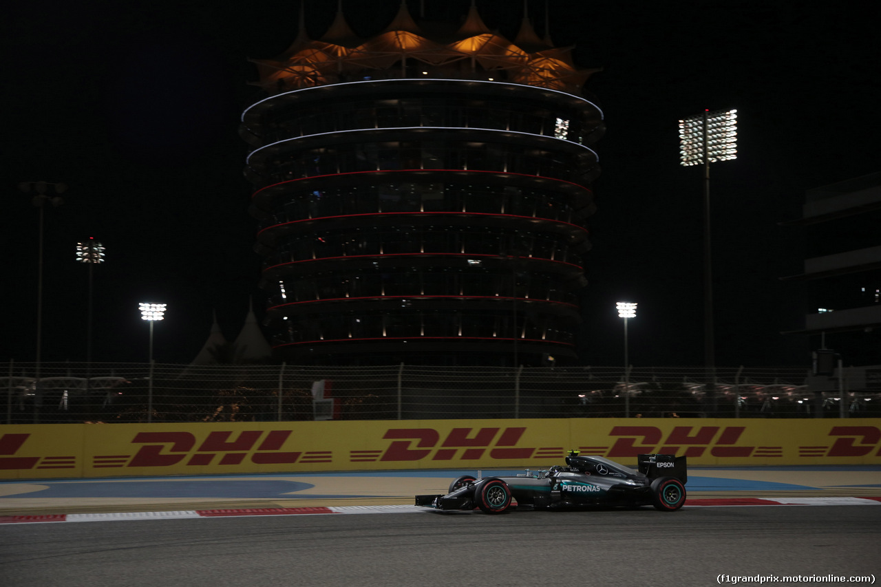 GP BAHRAIN, 01.04.2016 - Prove Libere 2, Nico Rosberg (GER) Mercedes AMG F1 W07 Hybrid