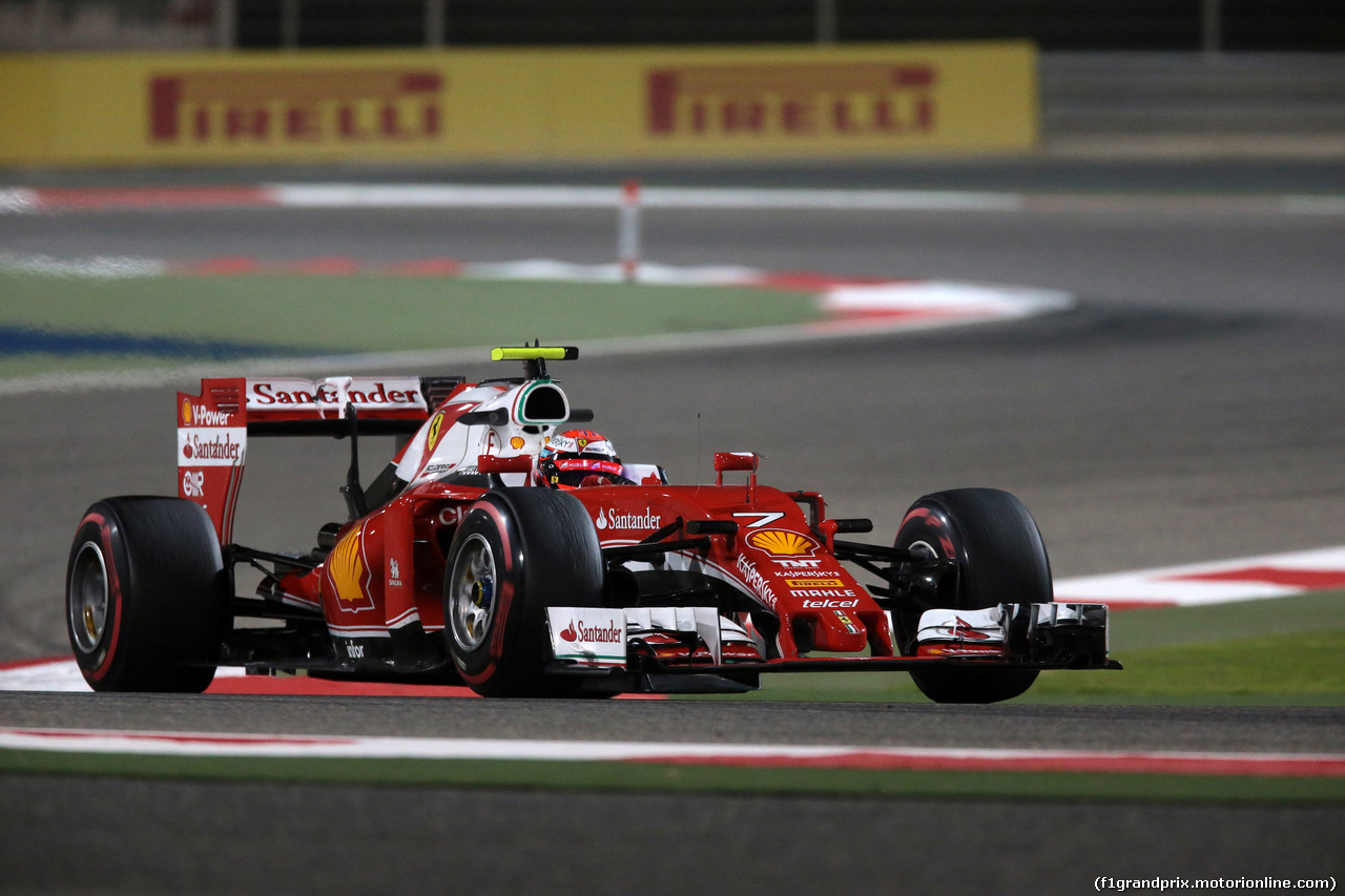 GP BAHRAIN, 01.04.2016 - Prove Libere 2, Kimi Raikkonen (FIN) Ferrari SF16-H