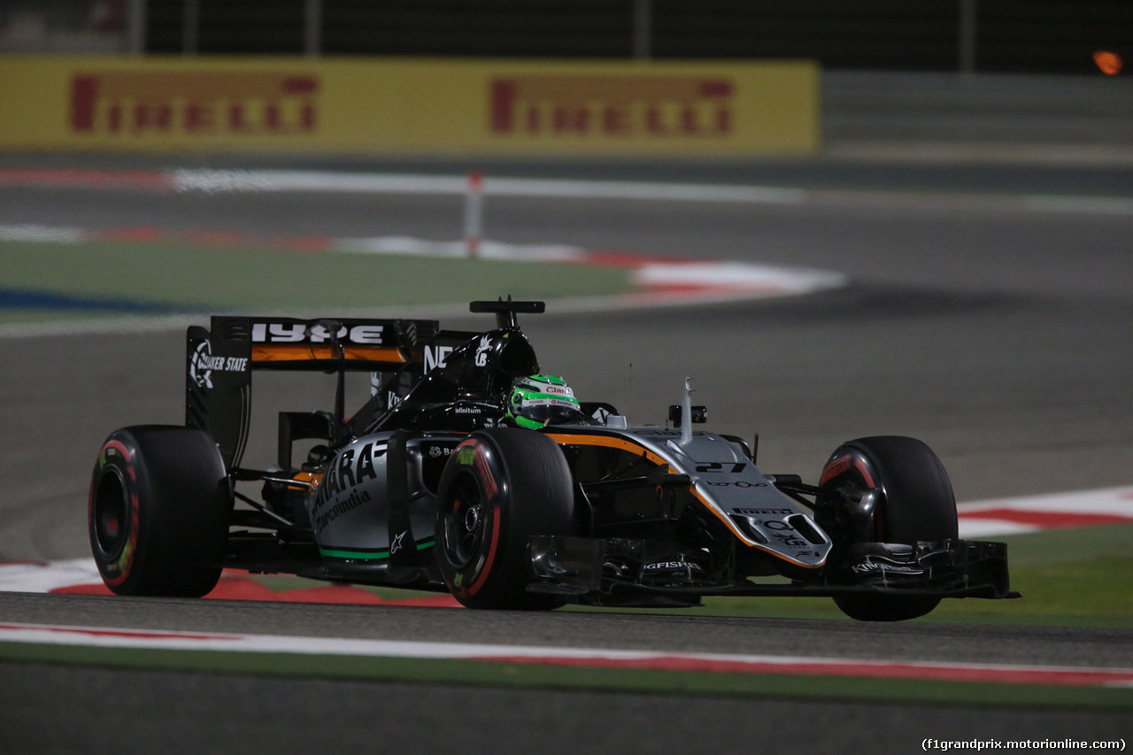 GP BAHRAIN, 01.04.2016 - Prove Libere 2, Nico Hulkenberg (GER) Sahara Force India F1 VJM09