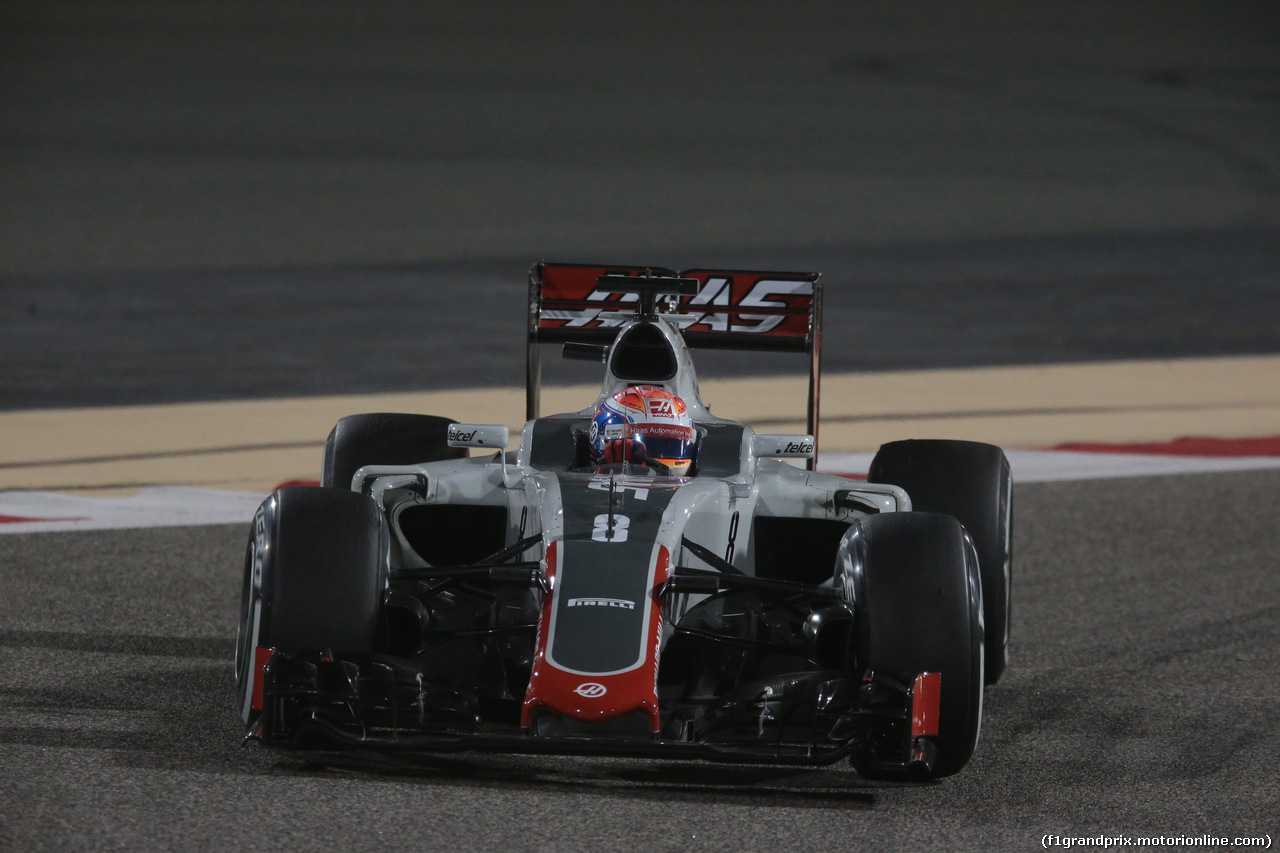 GP BAHRAIN, 01.04.2016 - Prove Libere 2, Romain Grosjean (FRA) Haas F1 Team VF-16