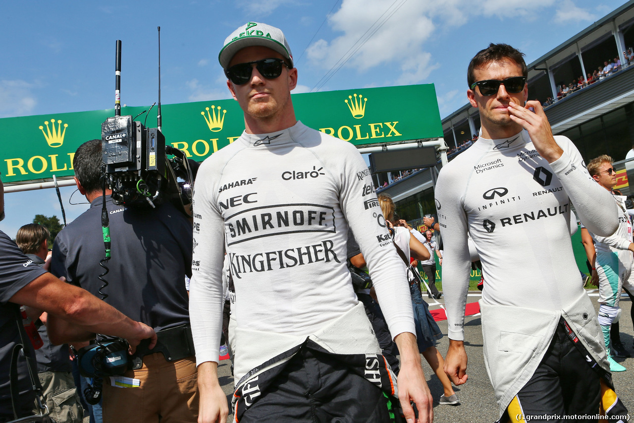 GP BELGIO, Nico Hulkenberg (GER) Sahara Force India F1 on the grid.
28.08.2016. Gara