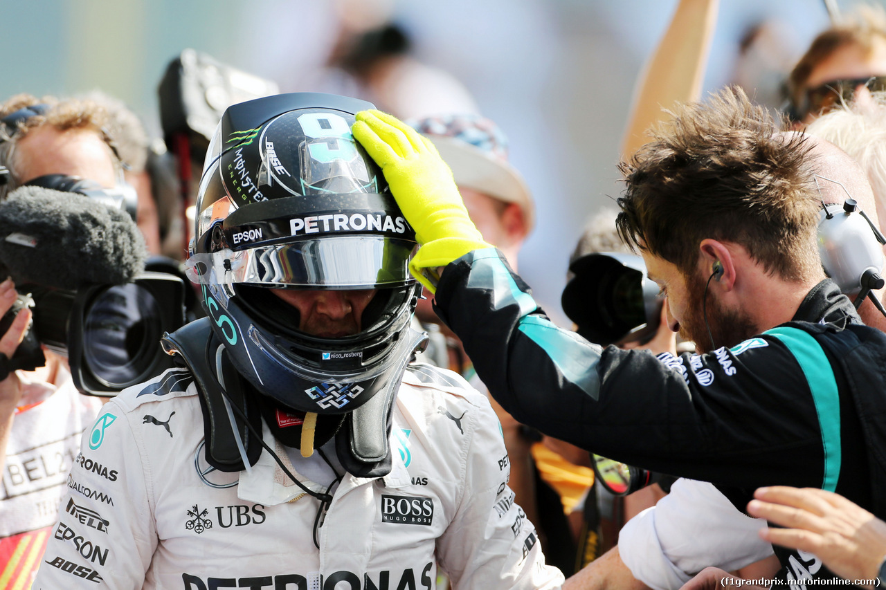 GP BELGIO, Gara winner Nico Rosberg (GER) Mercedes AMG F1 celebrates in parc ferme.
28.08.2016. Gara