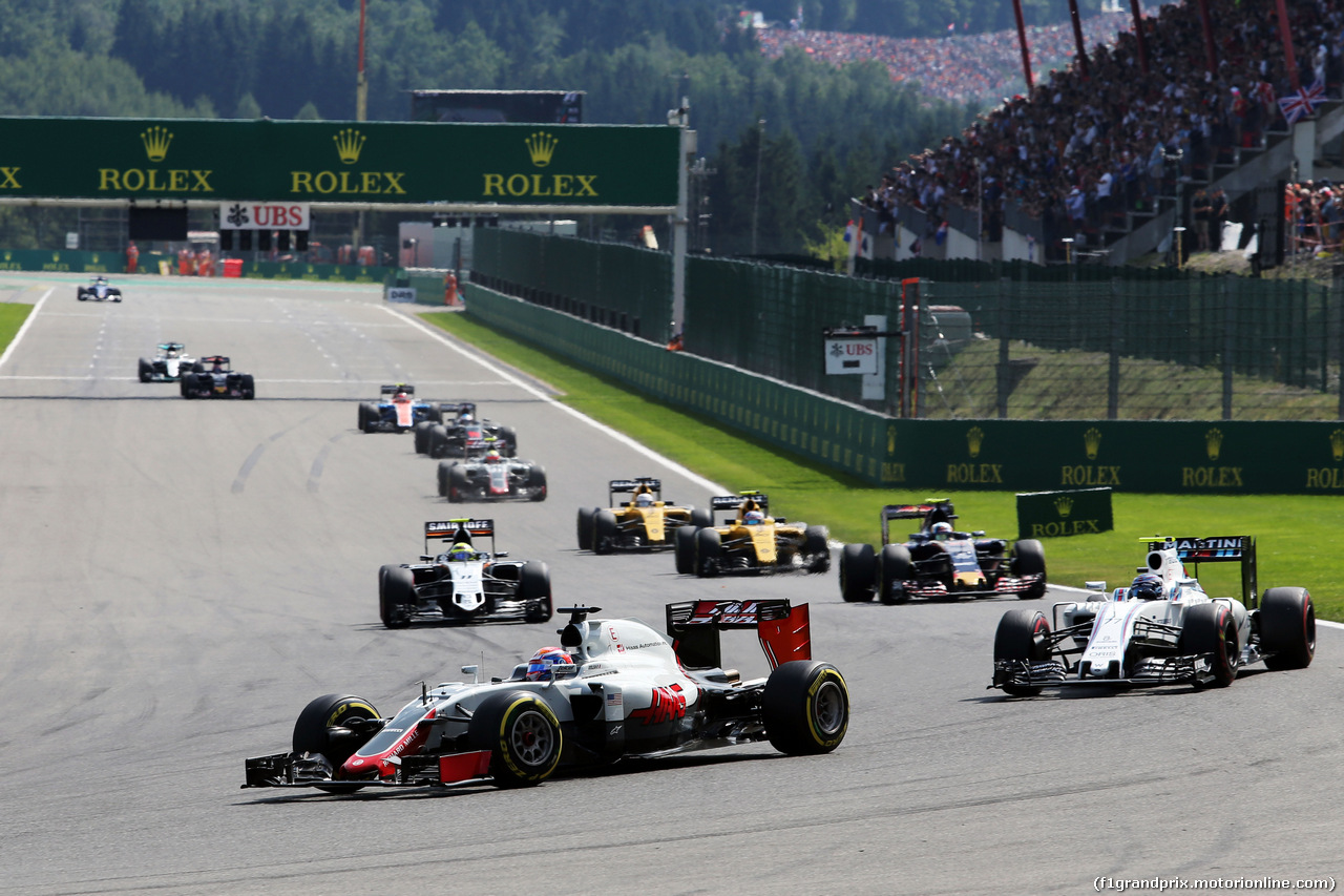 GP BELGIO, Romain Grosjean (FRA) Haas F1 Team VF-16.
28.08.2016. Gara