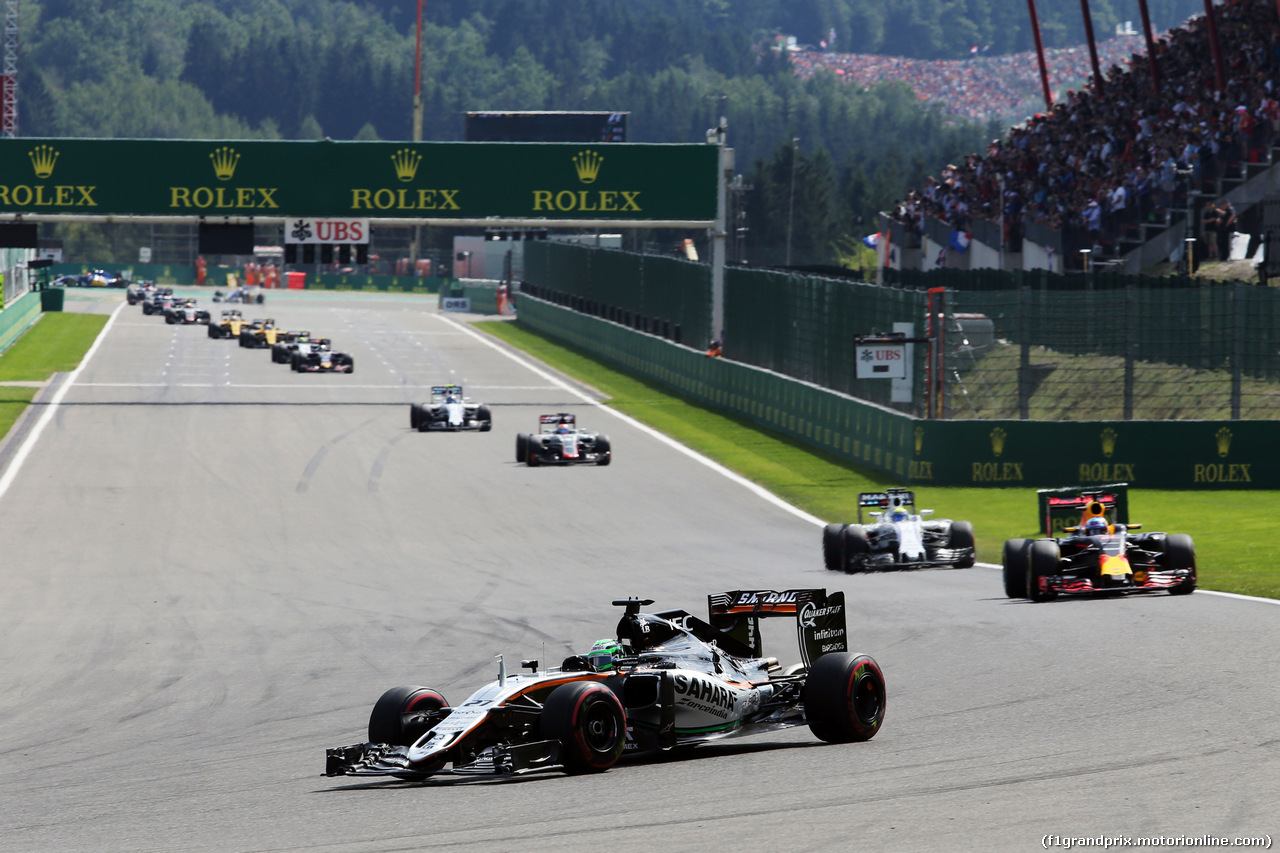 GP BELGIO, Nico Hulkenberg (GER) Sahara Force India F1 VJM09.
28.08.2016. Gara