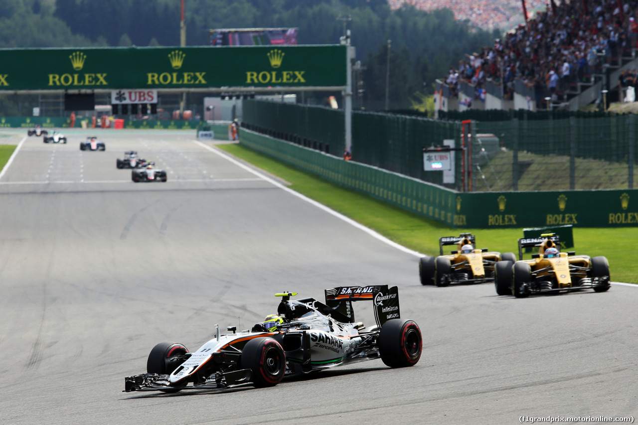 GP BELGIO, Sergio Perez (MEX) Sahara Force India F1 VJM09.
28.08.2016. Gara