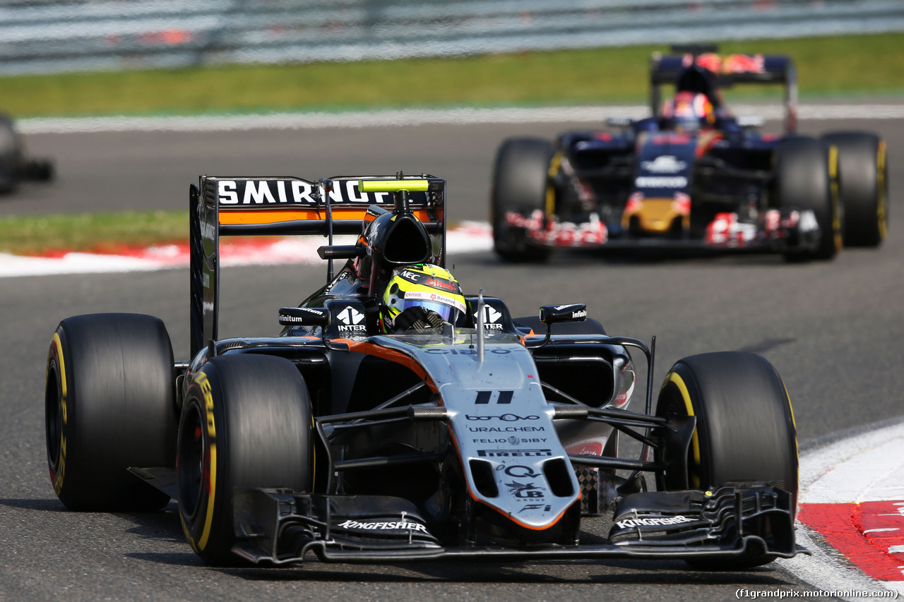 GP BELGIO, Sergio Perez (MEX) Sahara Force India F1 VJM09.
28.08.2016. Gara