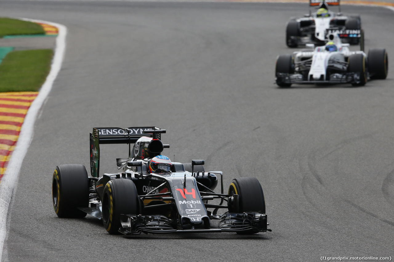 GP BELGIO, Fernando Alonso (ESP) McLaren MP4-31.
28.08.2016. Gara